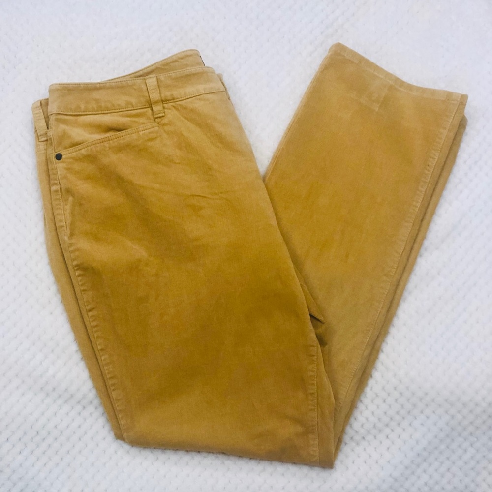Talbots Yellow Corduroy Pant Size 16